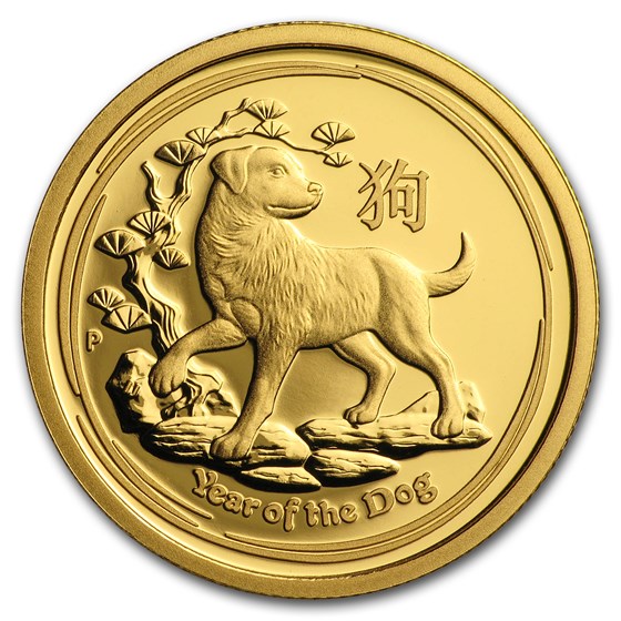 2018 Australia 1/4 oz Gold Lunar Dog Proof (w/box & COA) 2018 Australia 1/4 oz Gold Lunar Dog Proof (w/box & COA)